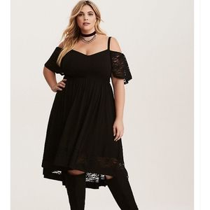 Torrid Black high low dress